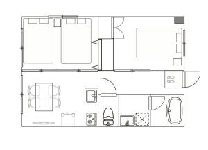 a floor plan of a small house at カラハーイもとぶ 碧 in Motobu