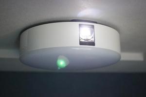 a light hanging from the ceiling in a room at TAKETO STAY PREMIERE SAPPORO EKi in Sapporo