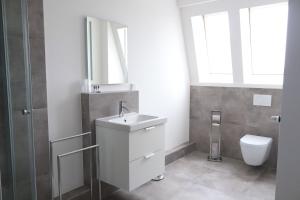 a bathroom with a sink and a toilet at Kloster Altenhohenau FHN in Griesstätt +26 photos