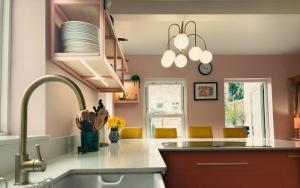 a kitchen with a sink and a counter top at The Nest in Bristol