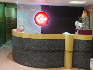 a kipp gas station with a sign on the wall at Hotel Baba Palace in Deoghar