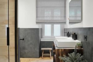 a bathroom with a sink and a window at Alp Tirol Home in Pellizzano +35 photos