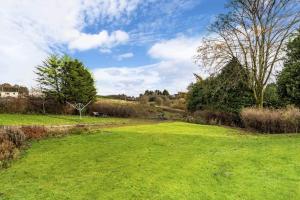 a field of green grass with trees and a blue sky at Charming & Cosy Drymen Flat in Drymen