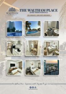 a collage of photos of a hotel room at The Waltham Place in Lagundi