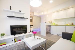 Kuchyň nebo kuchyňský kout v ubytování Friday Apartments