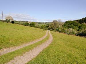 a dirt road in the middle of a field at The Old Cider Mill in Llanstephan +10 photos