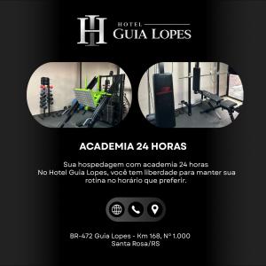 a flyer for a gym with a picture of a treadmill at Hotel Guia lopes in Santa Rosa