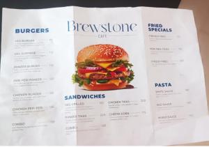 a menu with a hamburger on it at Grenelle-Indirapuram in Ghaziabad +11 photos
