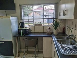a kitchen with a sink and a counter top at Adriaan Place in Bethlehem