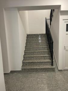 a staircase in a building with a stair case at RelaxDream in Sînmartin +24 photos