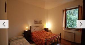 a bedroom with a bed and a window at Il Boschetto in Le Grazie