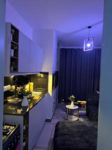 a room with a kitchen and a living room at Royalty homes in Kiambu