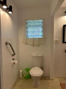 a bathroom with a toilet and a window at Tia Maria Retreat in Rarotonga +54 photos