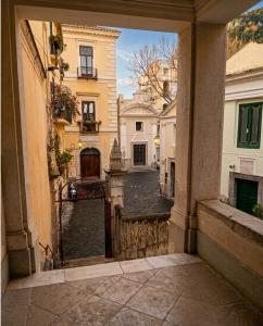 a view of a street from a building at Dimora San Pietro a Corte in Salerno