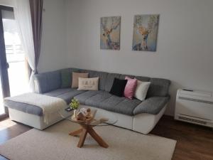 a living room with a couch and a table at Durmitor Sunstone in Žabljak