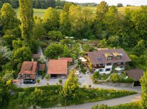 an aerial view of a house at Klaushausen Ferienoase in Überlingen