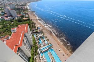 an aerial view of a beach and the ocean at Casa Corazon at Harbor 171 North Tower in Puerto Vallarta