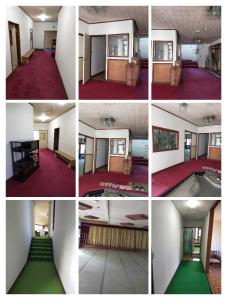a series of four pictures of a room at Suijinhotel in Tochiya