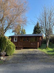 a house with a porch and a driveway at Fernleys Place in Trawsfynydd +16 photos