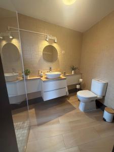 a bathroom with a sink and a toilet at Atempo Berzosa Arce in Berzosa del Lozoya +29 photos