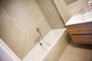 a bathroom with a shower and a sink at Elite Suite in Liège +9 photos