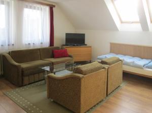 TV a/nebo společenská místnost v ubytování Apartmán Tisá 68