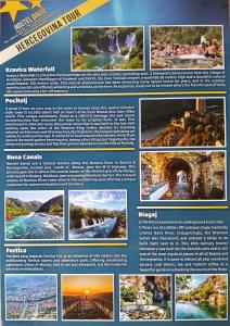 a brochure of the places to visit in ireland at Hostel David in Mostar +27 photos