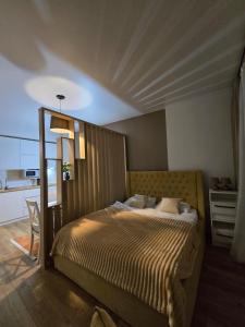 a bedroom with a large bed in a room at Ocean Grace Residence in Batumi +17 photos