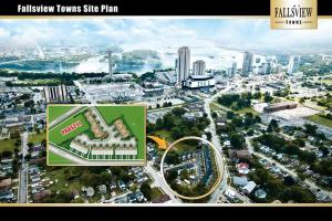 a picture of a city with a sign for a building at Bentley Commons Fallsview - Luxury 4 Bedroom 4 Bath Townhouse in Niagara Falls