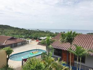 an aerial view of a resort with a swimming pool at Lanta Halabala Resort in Ko Lanta