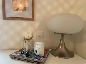 a lamp sitting on top of a table at David 73 in Split