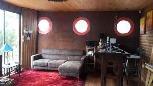 Χώρος καθιστικού στο Cabañas & SPA Carilafquen
