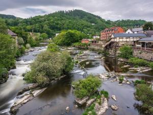 an aerial view of a river in a town at 2 Bed in Ellesmere oc-62544 in Ellesmere