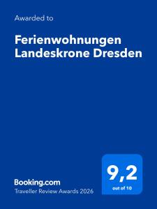 a screenshot of a cell phone with the textrated to ferwegianlanguagelanguagelanguage at Ferienwohnungen Landeskrone Dresden in Dresden