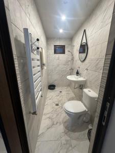 a bathroom with a toilet and a sink at ng royal in Rakitovo +8 photos