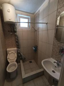 a bathroom with a toilet and a sink at Guesthouse Flaghome in Mostar