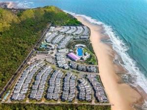 an aerial view of a resort on a beach at Villas 930 Oceanami in Long Hai