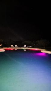 a view of a body of water at night at Caranday in Cortaderas