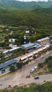 an aerial view of a building with a parking lot at Terrazas del Gracian in La Puerta