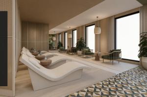 a rendering of a bathroom with a bath tub at FAIRMONT NEW ORLEANS in New Orleans