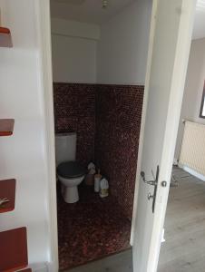 a bathroom with a toilet in a room at Trégouët 8 - Chambre 2 in Saint-Nazaire