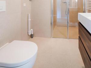 a bathroom with a toilet and a shower at Amsterdam in Oud-Ade +15 photos