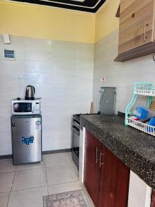 a kitchen with a stove and a dishwasher at Honed homes in Mombasa +4 photos
