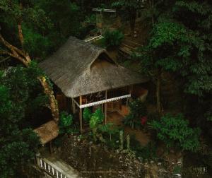 an overhead view of a house with a roof at Zen Marie Tanay in Sampong