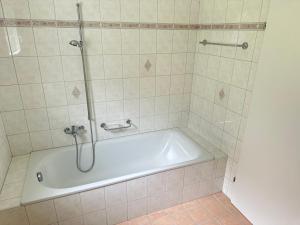a bath tub in a bathroom with a shower at HOLIDAY Residence Sette Nani in San Nazzaro +7 photos