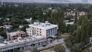an aerial view of a building in a city at IFQ Premier Skardu in Skardu
