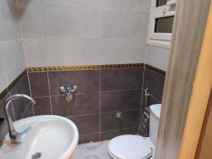 a bathroom with a sink and a toilet at Red pyramids view hotels in Cairo