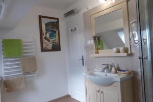Koupelna v ubytování Tündérgyöngye Apartmanház