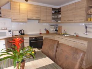 Kuchyň nebo kuchyňský kout v ubytování Tündérgyöngye Apartmanház