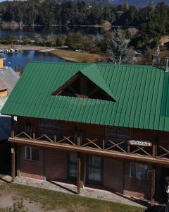 an overhead view of a green roof on a building at Costa Azul 2 in Villa Pehuenia
